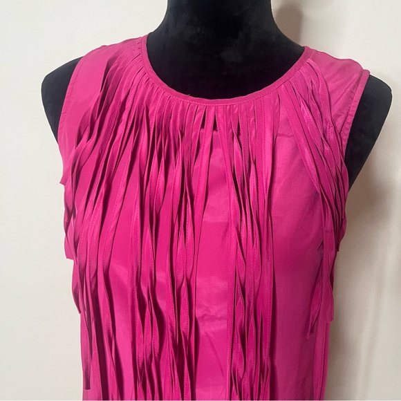 Brand + Label Women’s Hot Pink Sleeveless Tassel Mini Dress Sz S - Picture 2 of 10